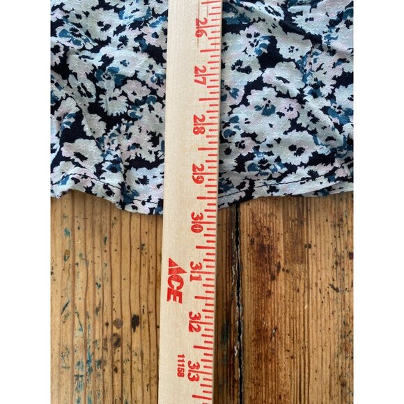 Volcom Womens Floral Tiered Sun Dress XS Lightweight Ruffle Strappy Blue/White - Picture 8 of 8